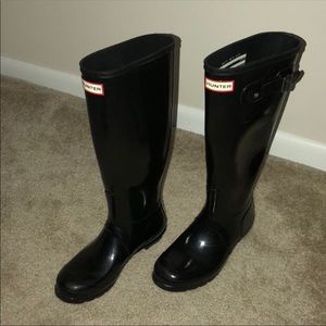 Tall Black Hunter Boots